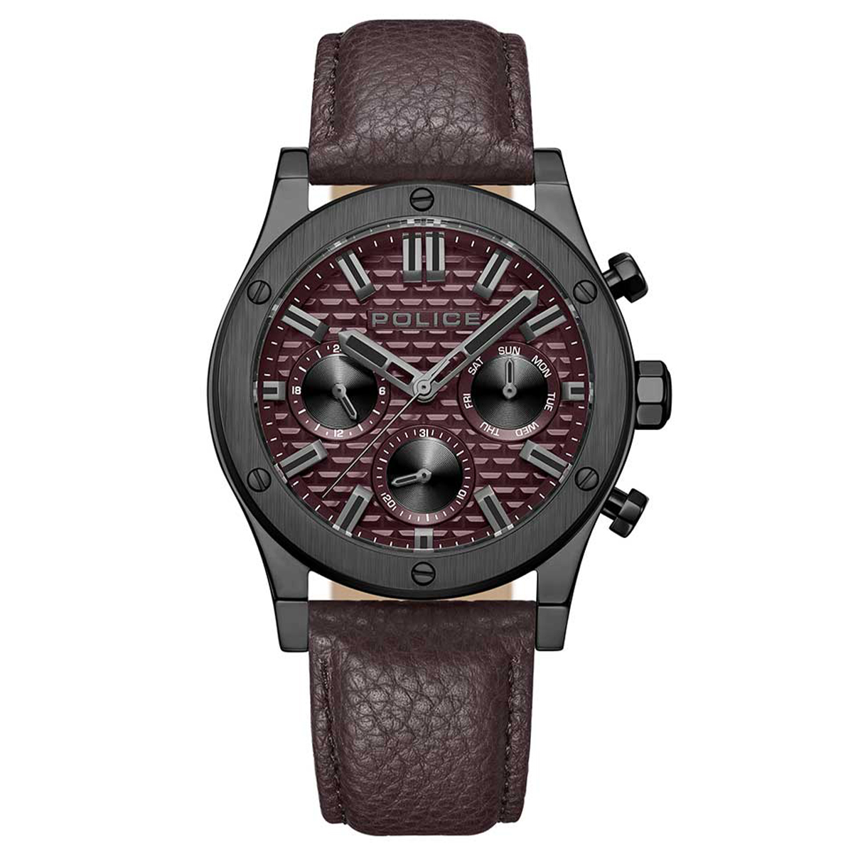 MONTRE POLICE HOMME M.FONCTION CUIR